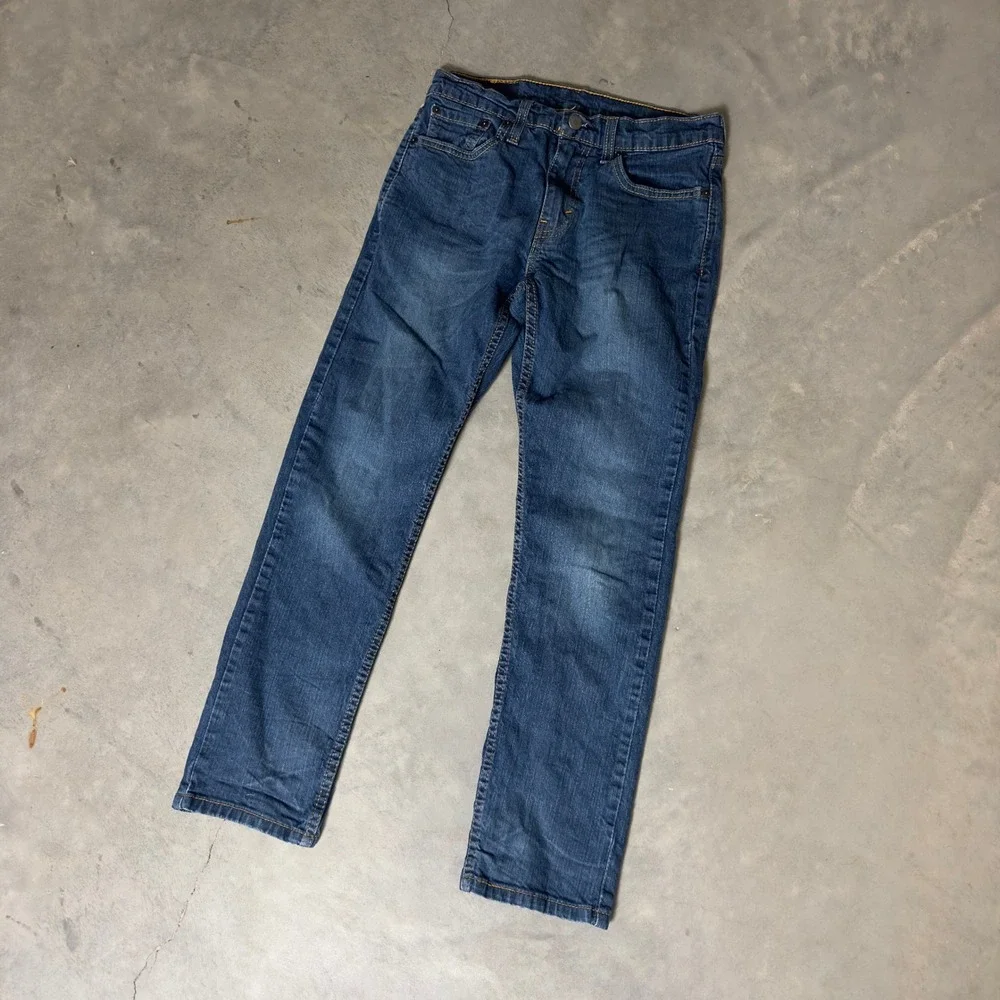 Levi's 502 Taper Jeans Mens 28x30 Blue Denim Streetwear Casual Baggy Pants